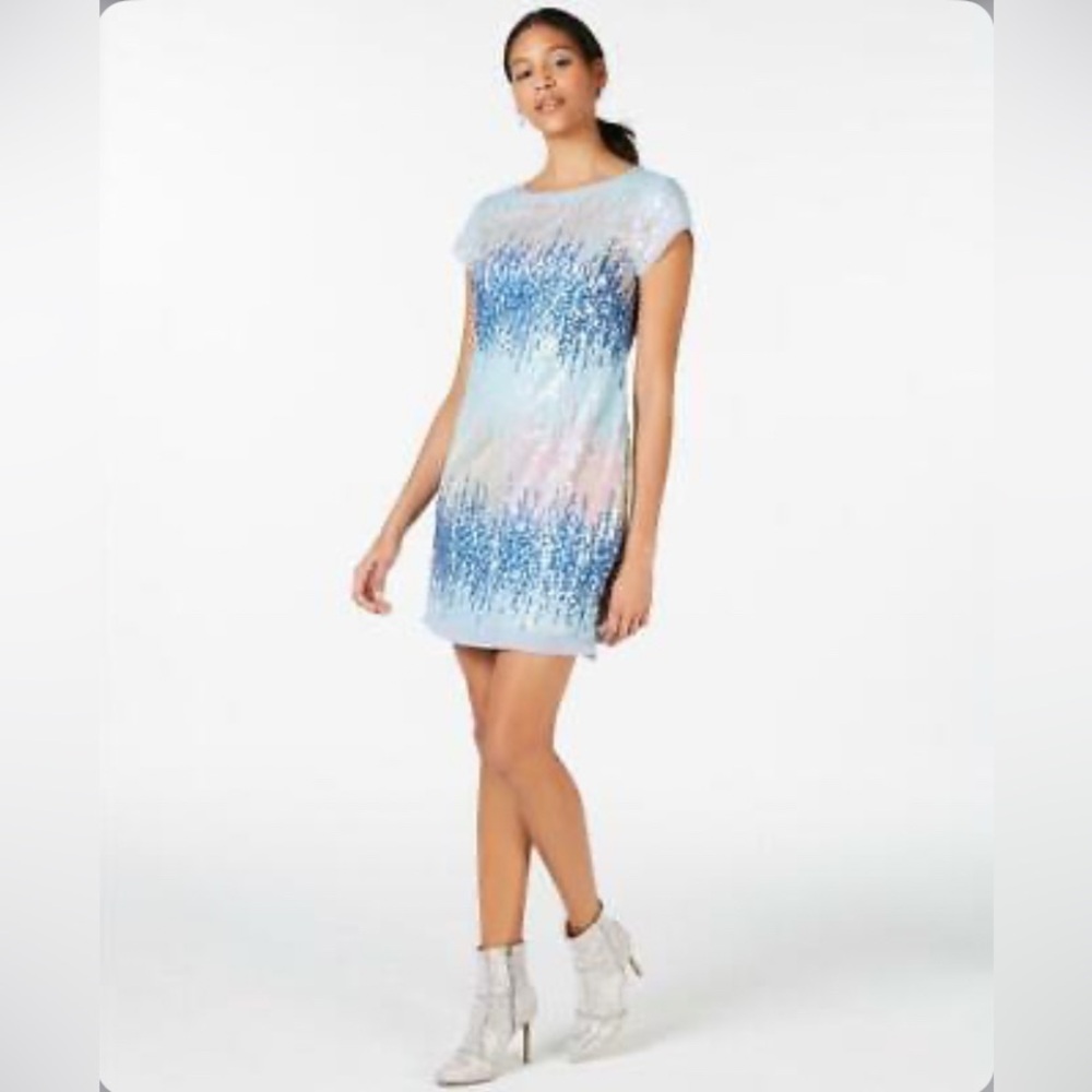 Vince Camuto Multicolored Sequin Sheath Dress NWT‎ Size 4